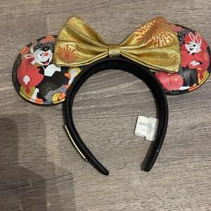 Disney Gold and Black Minnie Mouse Ears Headband